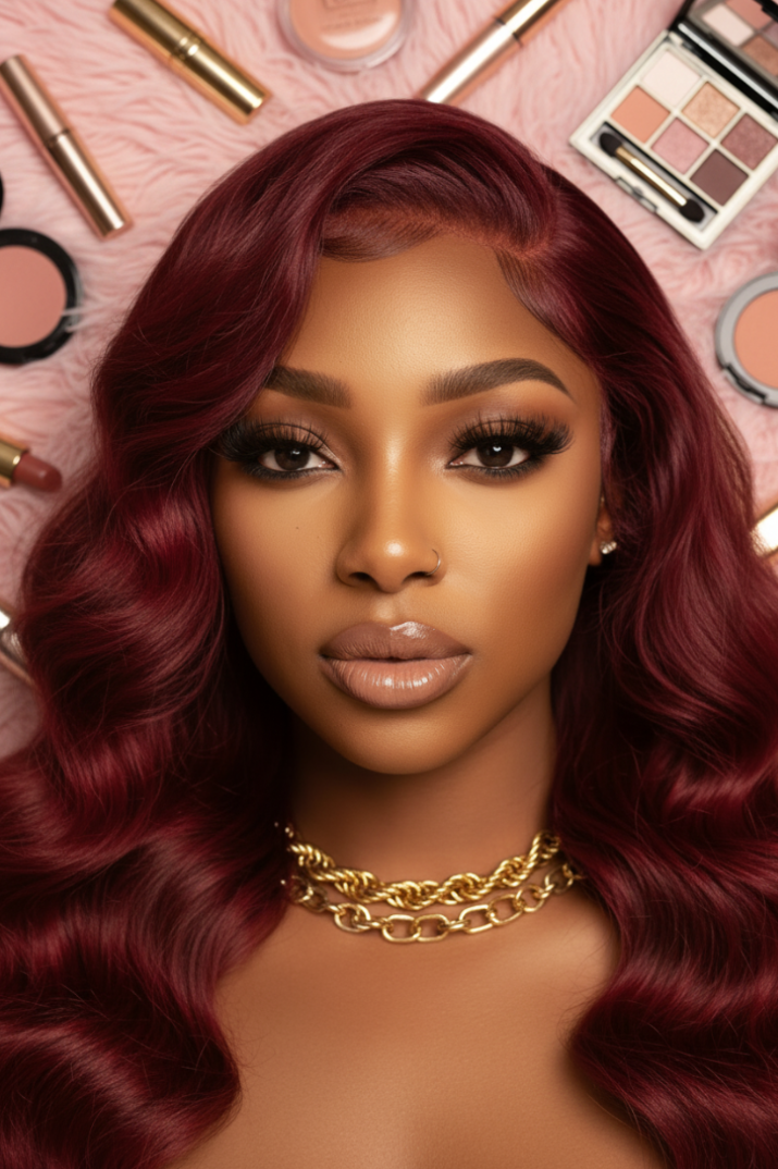 Pink Fur Makeup Background