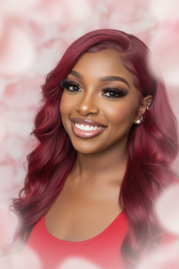 Soft Pink Background Beauty Portrait
